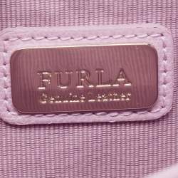Furla Purple Leather Mini Metropolis Chain Crossbody Bag