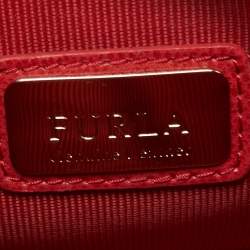 Pre Owned Furla Multicolor Graffiti Leather Mini Metropolis Chain Crossbody Bag