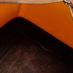 Pre Owned Furla Brown Embossed Leather and Rubber Medium Candy Satchel