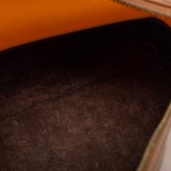 Pre Owned Furla Brown Embossed Leather and Rubber Medium Candy Satchel