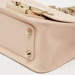 Furla Blush Pink Leather Mini Metropolis Crossbody Bag