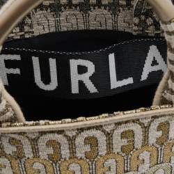 Pre Owned Furla Multicolor Jacquard Mini Opportunity Tote