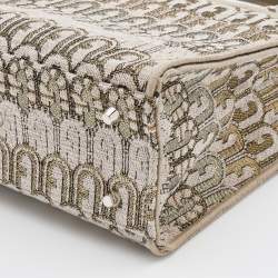 Pre Owned Furla Multicolor Jacquard Mini Opportunity Tote