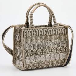 Pre Owned Furla Multicolor Jacquard Mini Opportunity Tote