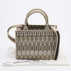 Pre Owned Furla Multicolor Jacquard Mini Opportunity Tote