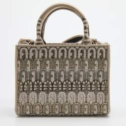 Pre Owned Furla Multicolor Jacquard Mini Opportunity Tote