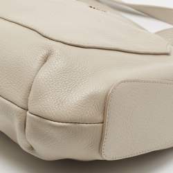 Pre Owned Furla Taupe Leather Crossbody Bag