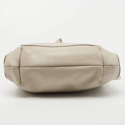 Pre Owned Furla Taupe Leather Crossbody Bag