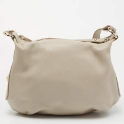 Pre Owned Furla Taupe Leather Crossbody Bag