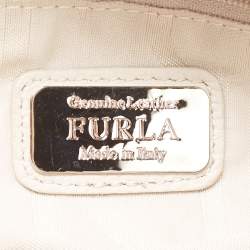 Pre Owned Furla Taupe Leather Crossbody Bag