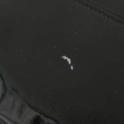 Pre Owned Furla Black Patent Leather Zip Satchel