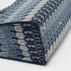 Pre Owned Furla Blue Printed Jacquard Small Opportunity Tote 