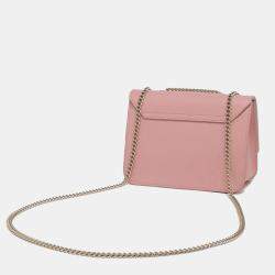 Pre Owned Furla Winter Rose Leather Mini Bella Crossbody Bag