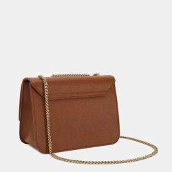 مملوكة مسبقًا Furla Cognac Leather Mini Bella Crossbody Bag