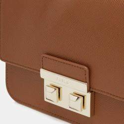 مملوكة مسبقًا Furla Cognac Leather Mini Bella Crossbody Bag