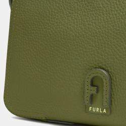 Pre Owned Furla Green Leather Atena Crossbody Bag