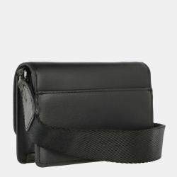 Pre Owned Furla Black Leather Micro 1927 Soft Crossbody Bag