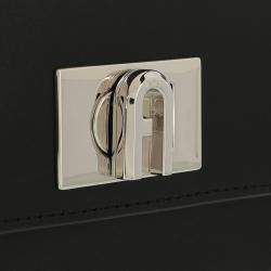 Pre Owned Furla Black Leather Micro 1927 Soft Crossbody Bag