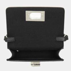 Pre Owned Furla Black Leather Micro 1927 Soft Crossbody Bag