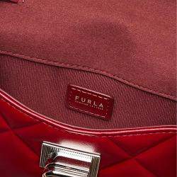 Furla Red Quilted Leather Micro 1927 Soft Crossbody Bag