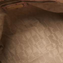 Pre Owned Furla Beige Ostrich Zip Detail Satchel