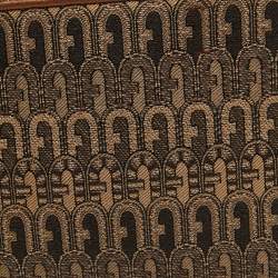 Pre Owned Furla Brown Jacquard Fabric Small Opportunity Tote