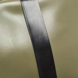 Pre Owned Furla Tri Color Leather and Suede Flair Flap Messenger Bag