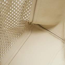 Pre Owned Furla Off White Leather Cut Out Capriccio Tote