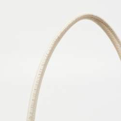 Pre Owned Furla Off White Leather Cut Out Capriccio Tote