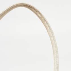 Pre Owned Furla Off White Leather Cut Out Capriccio Tote