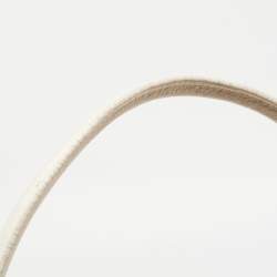 Pre Owned Furla Off White Leather Cut Out Capriccio Tote