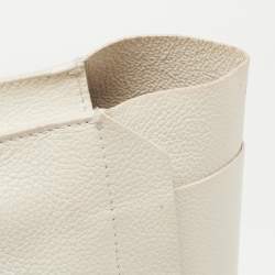 Pre Owned Furla Off White Leather Cut Out Capriccio Tote