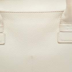 Pre Owned Furla Off White Leather Cut Out Capriccio Tote