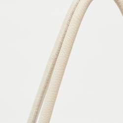 Pre Owned Furla Off White Leather Cut Out Capriccio Tote