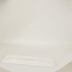 Pre Owned Furla White/Black Rubber and Leather Flap Pushlock Shoulder Bag