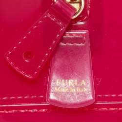 Furla Magenta Rubber Small Candy Satchel