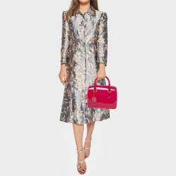Pre Owned Furla Magenta Rubber Small Candy Satchel