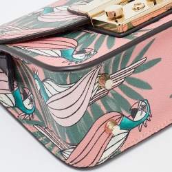 Pre Owned Furla Multicolour Printed Leather Mini Metropolis Crossbody Bag