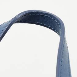 Pre Owned Furla Blue Leather Zip Tote