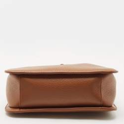 Pre Owned Furla Cognac Grained Leather Small Sofia Hobo