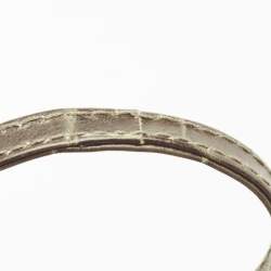 Pre Owned Furla Green Croc Embossed Leather And Suede Crossbody Bag