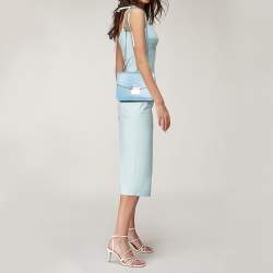 Furla Blue Leather Metropolis Top Handle Bag