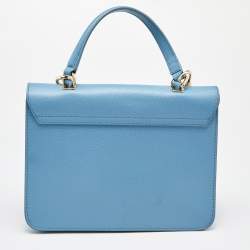 Furla Blue Leather Metropolis Top Handle Bag