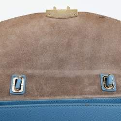 Furla Blue Leather Metropolis Top Handle Bag