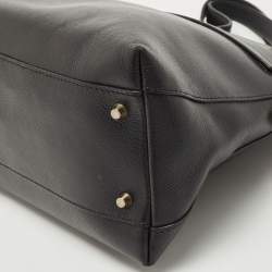 Pre Owned Furla Black Leather Piper Dome Satchel