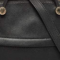 Pre Owned Furla Black Leather Piper Dome Satchel