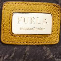 Pre Owned Furla Yellow Leather Elisabeth Hobo