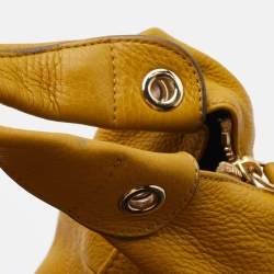 Pre Owned Furla Yellow Leather Elisabeth Hobo