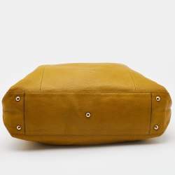 Pre Owned Furla Yellow Leather Elisabeth Hobo