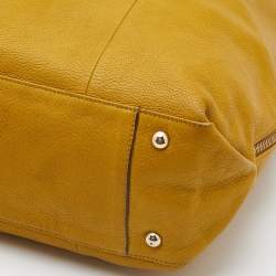 Pre Owned Furla Yellow Leather Elisabeth Hobo